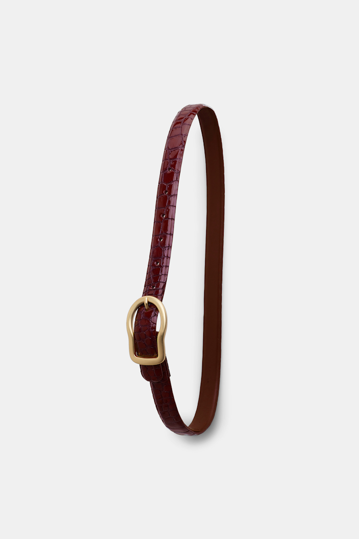 Dorothee Schumacher Reversible belt dark burgundy