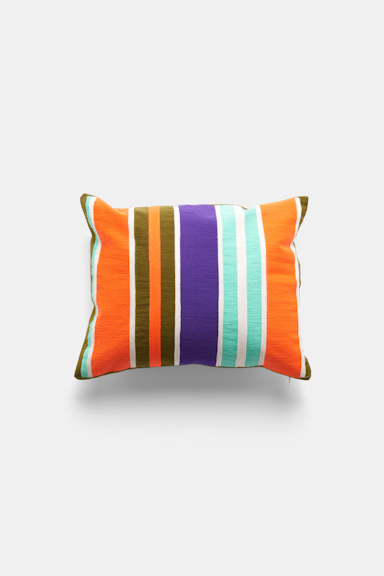 Dorothee Schumacher Striped cushion orange purple stripe mix