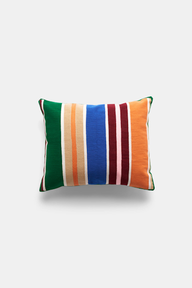 Dorothee Schumacher Striped cushion green blue stripe mix