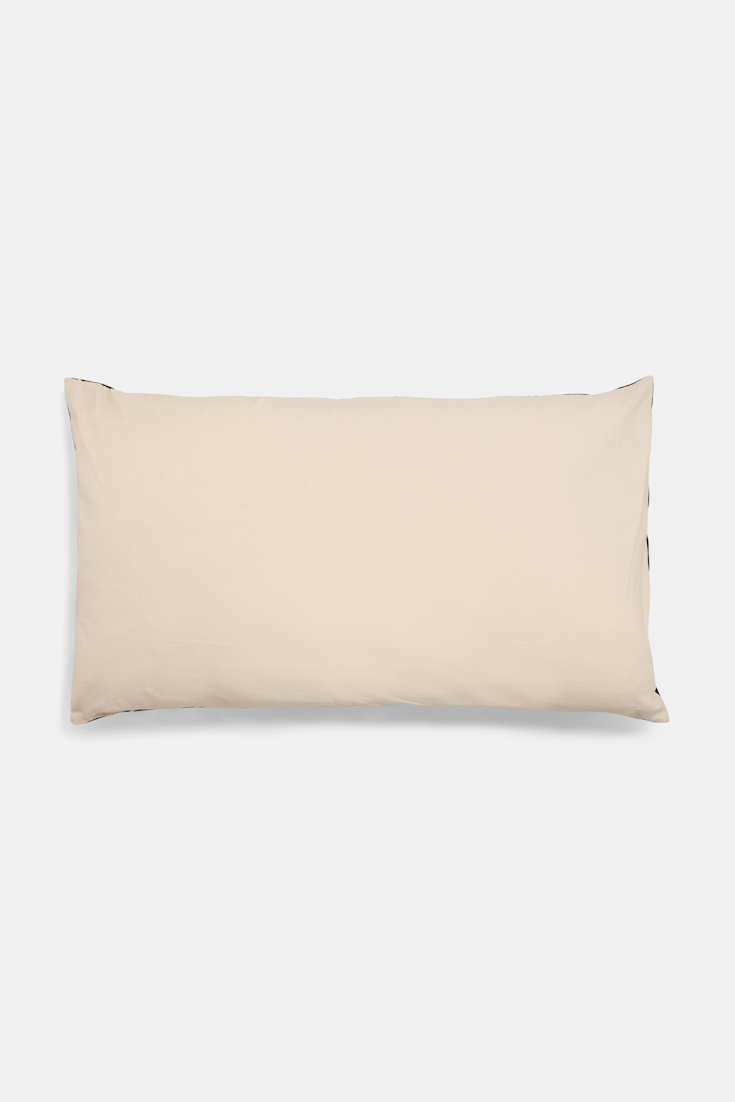 Dorothee Schumacher Large cushion with graphic diamond pattern cream-olive graphic