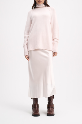 Dorothee Schumacher Turtleneck pullover in Merino-cashmere medium creme