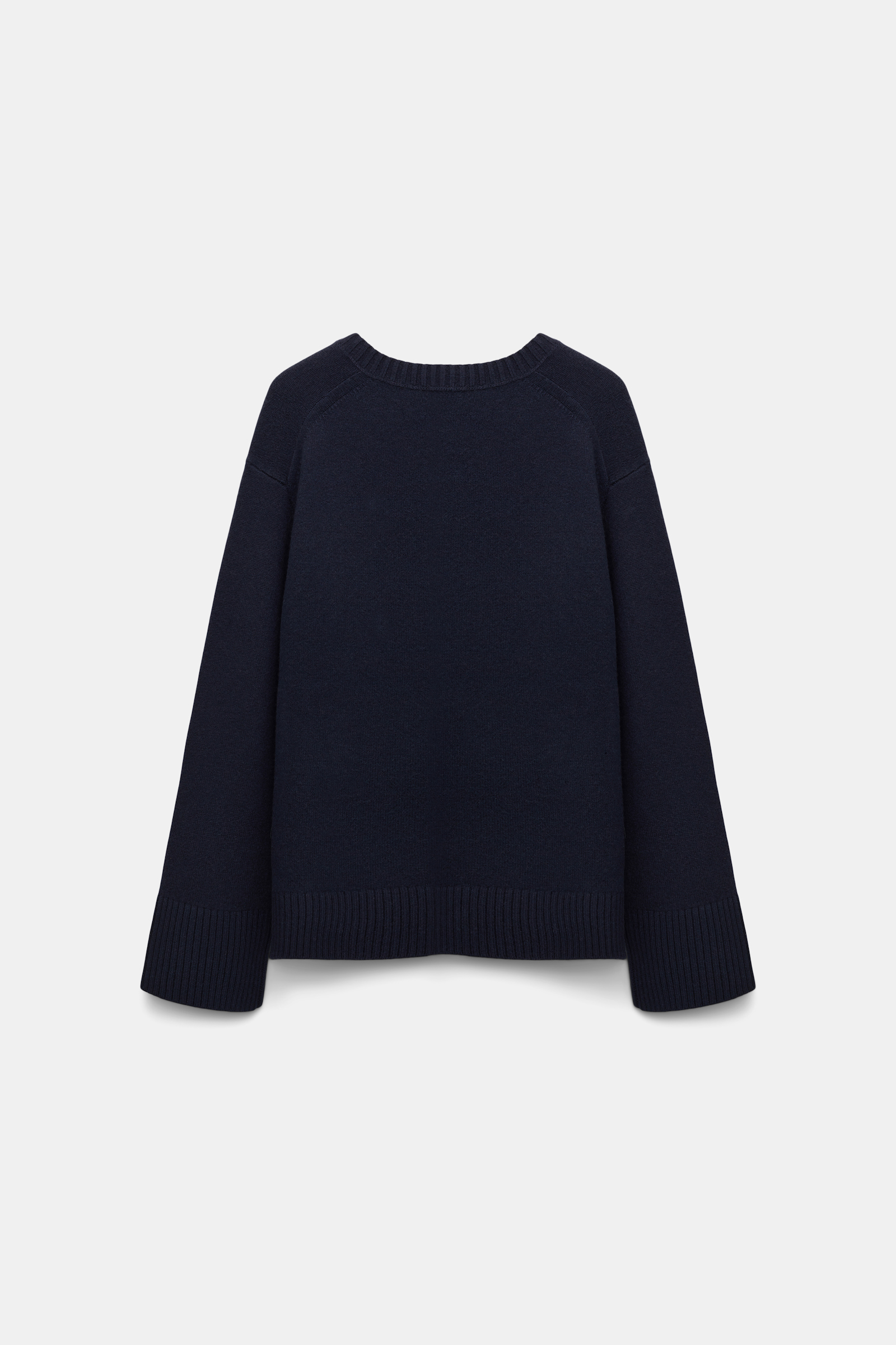 Dorothee Schumacher Soft cashmere-blend round neck pullover dark navy