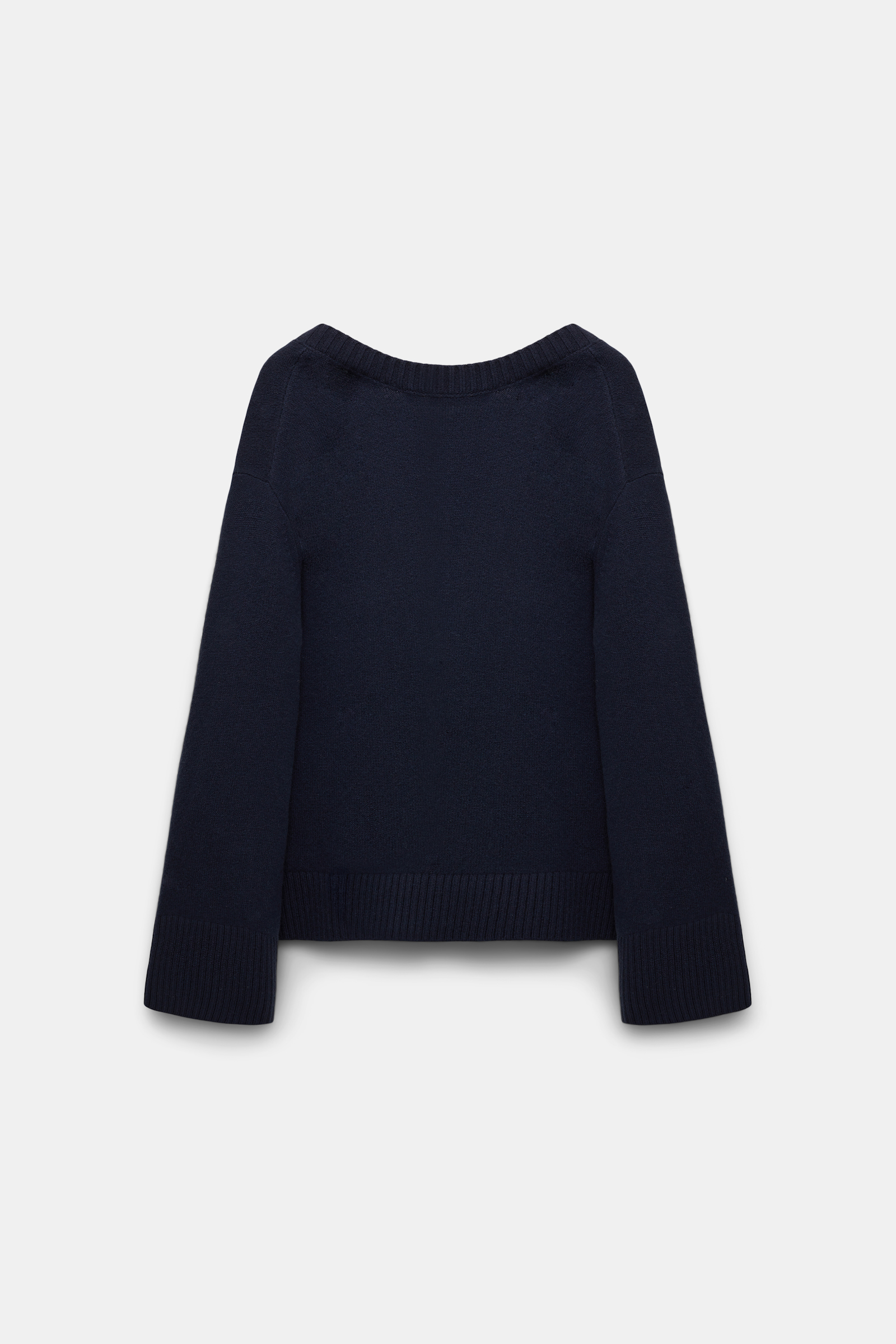 Dorothee Schumacher Soft cashmere-blend round neck cardigan dark navy