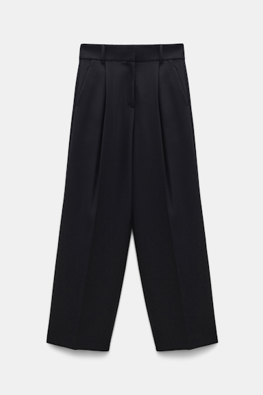 Dorothee Schumacher Wide leg pleated pants pure black