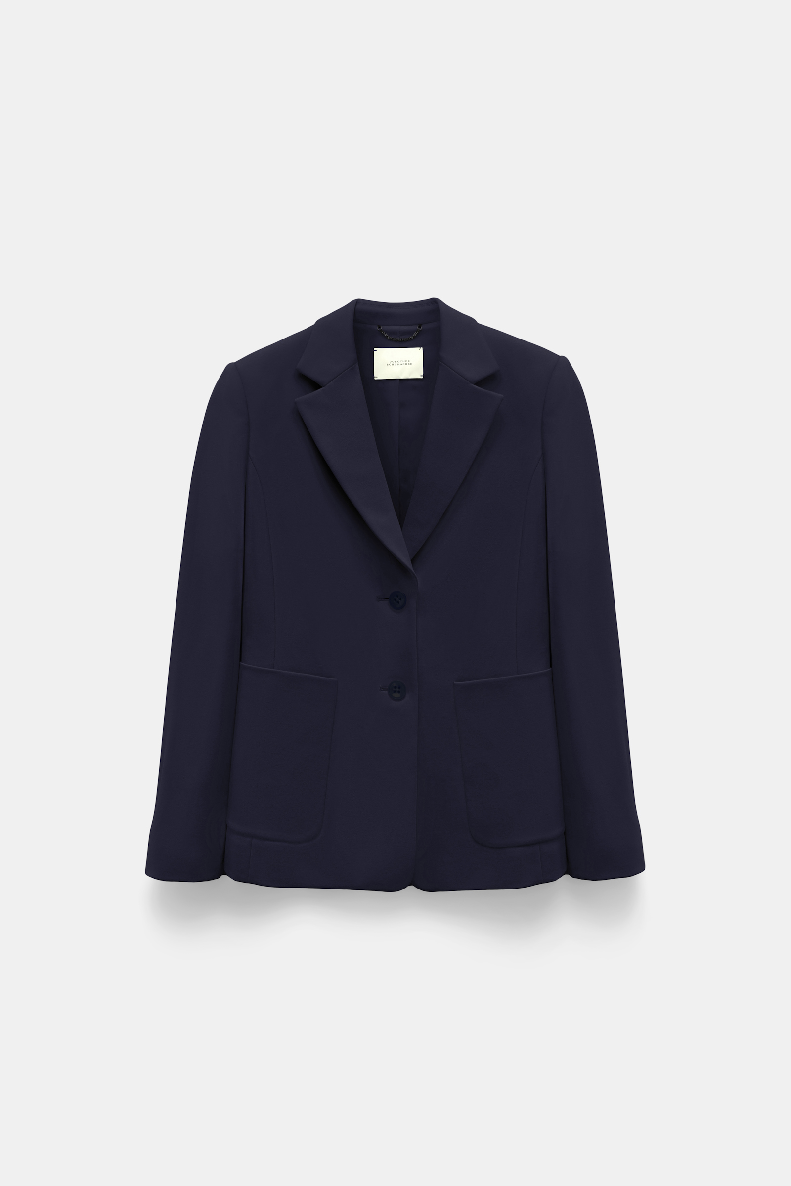 Dorothee Schumacher Blazer aus Punto Milano mit aufgesetzten Taschen dark navy