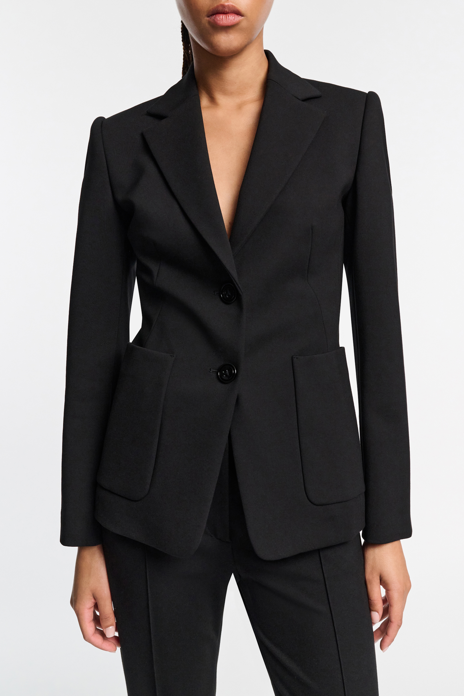 Dorothee Schumacher Blazer aus Punto Milano mit aufgesetzten Taschen pure black