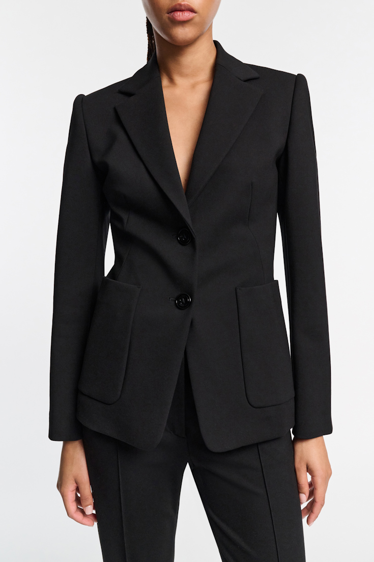 Dorothee Schumacher Blazer aus Punto Milano mit aufgesetzten Taschen pure black